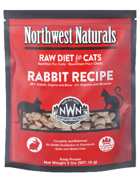 NW Naturals Fzn Rabbit Recipe for Cats 2 LB