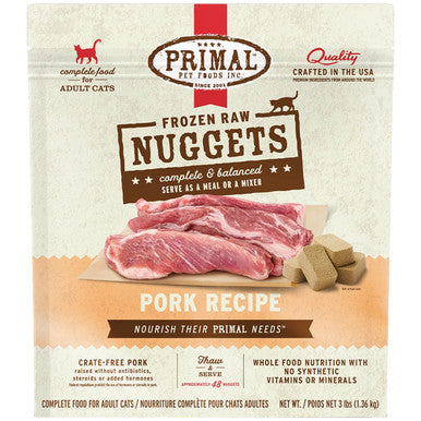 Primal Feline FZN Pork Formula 3lb Bag