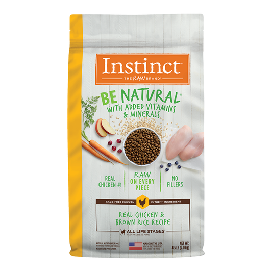 Instinct Be Natural Chicken & Brown Rice Recipe for Dogs 4.5lb
