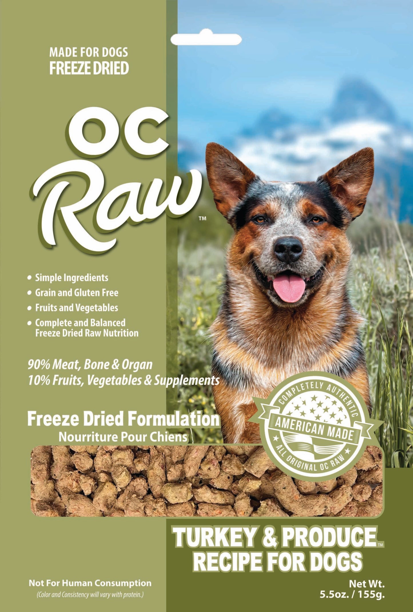 OC Raw Freeze Dried Dog Food