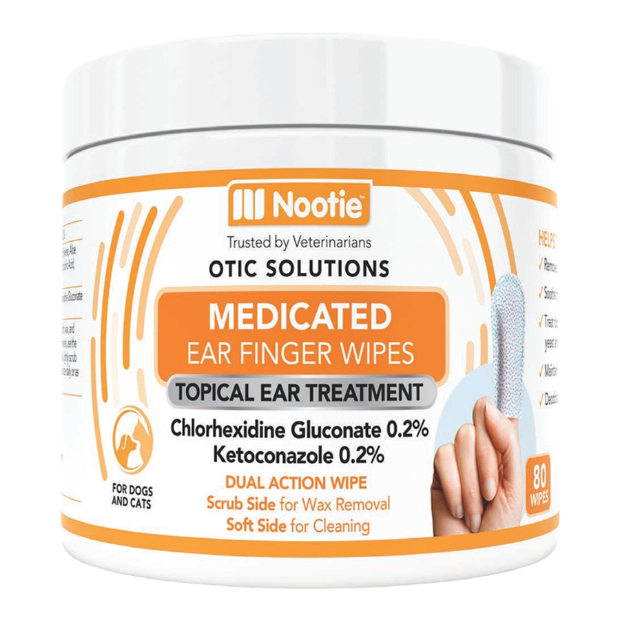 Nootie Dog Medicated Ear Finger Wipes (80 ct)