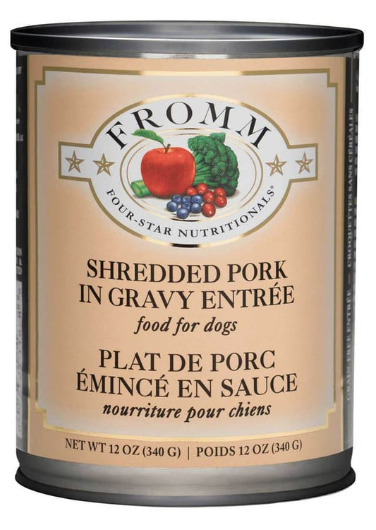 Fromm 4-Star Shredded Pork in Gravy Entree for Dogs 12oz