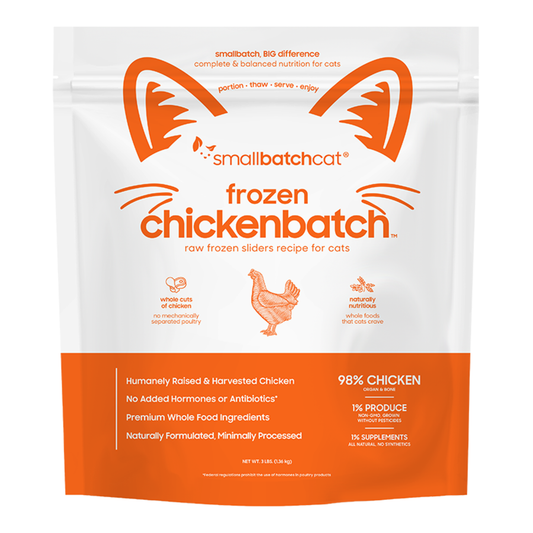 Smallbatch Fzn Chicken Sliders for Cats 3lb