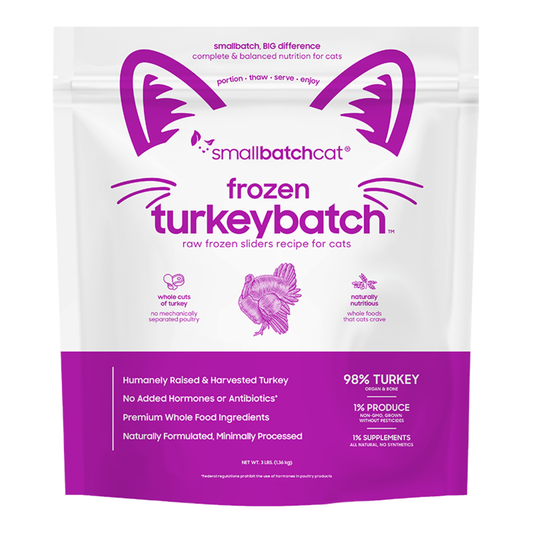 SmallBatch FRZN Cat Turkey Sliders 3lb