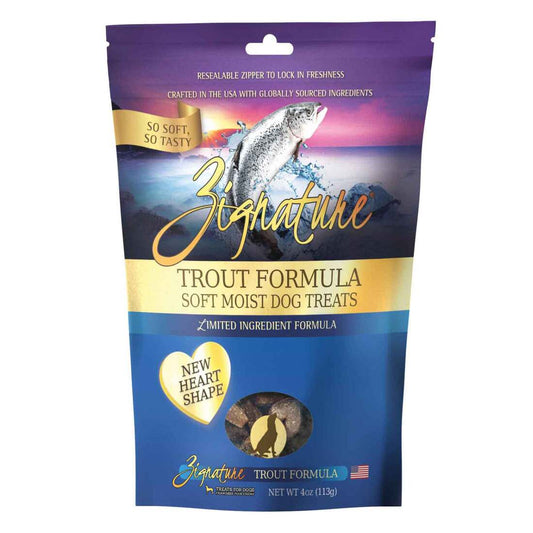 Zignature Soft Treats for Dogs 4oz -Trout