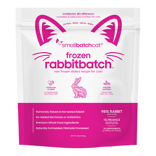 Smallbatch Fzn Rabbit Sliders for Cats 3lb