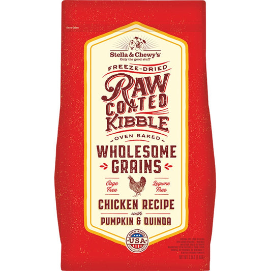 Stella & Chewy Raw Coated Recipe  for Dogs - Chicken w/Grains 22lb