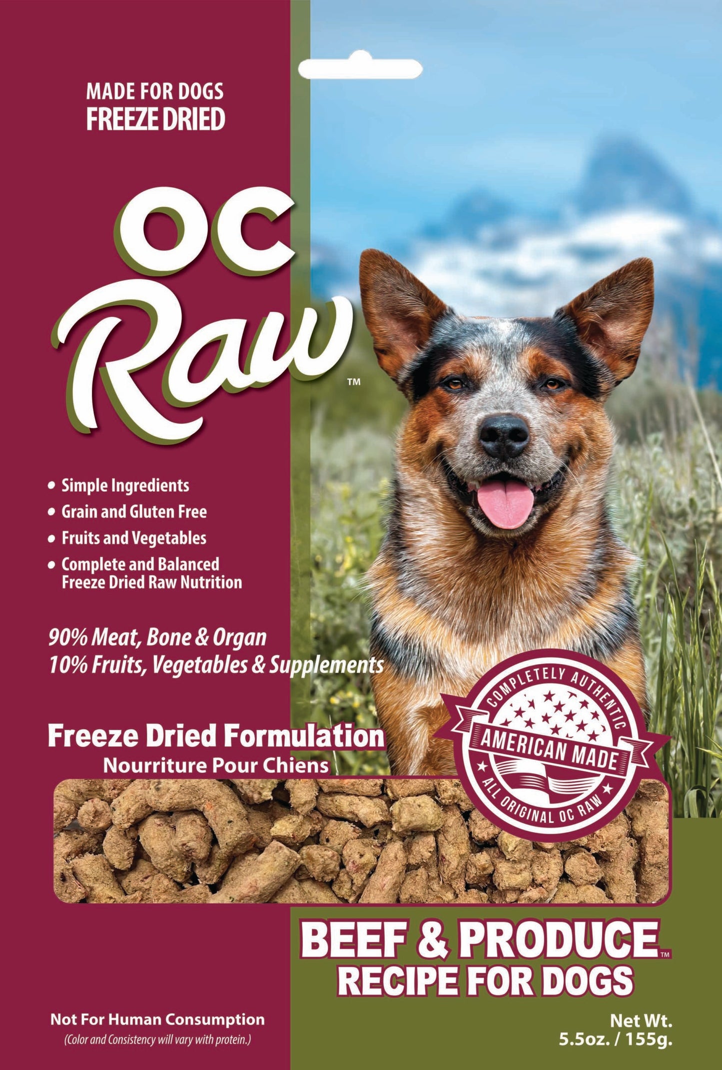 OC Raw Freeze Dried Dog Food