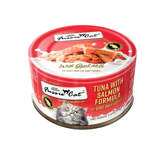 Fussie Cat with Goat Milk 2.47oz - Tuna/Salmon