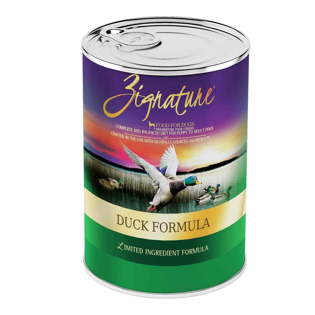 Zignature GF/LI Duck Formula for Dogs 13oz Can