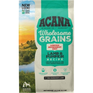 Acana Wholesome Grain Lamb & Pumpkin Dog Kibble lb22.5