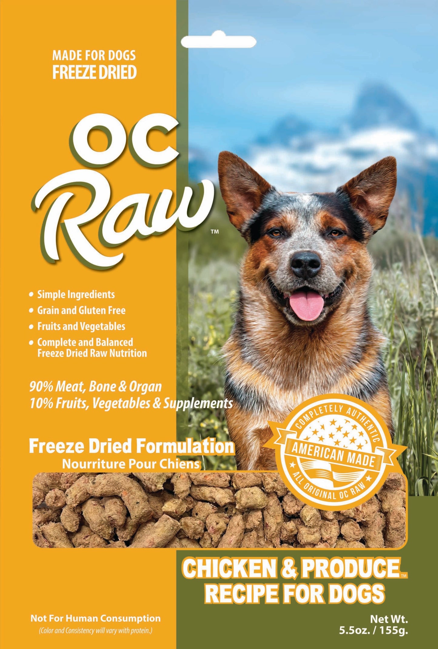OC Raw Freeze Dried Dog Food