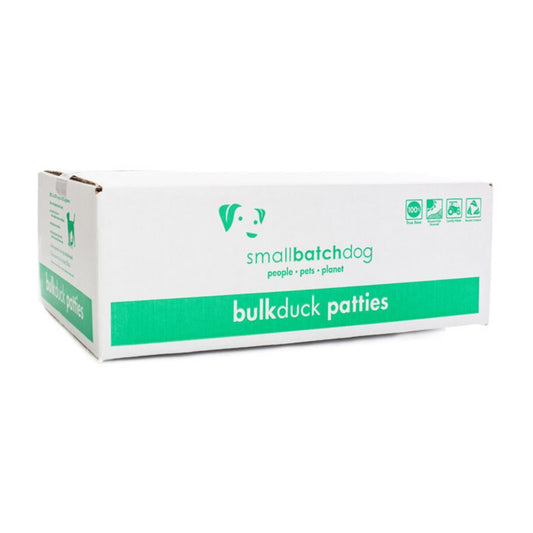 SmallBatch Frozen Duck Patties for Dogs 18lb Box