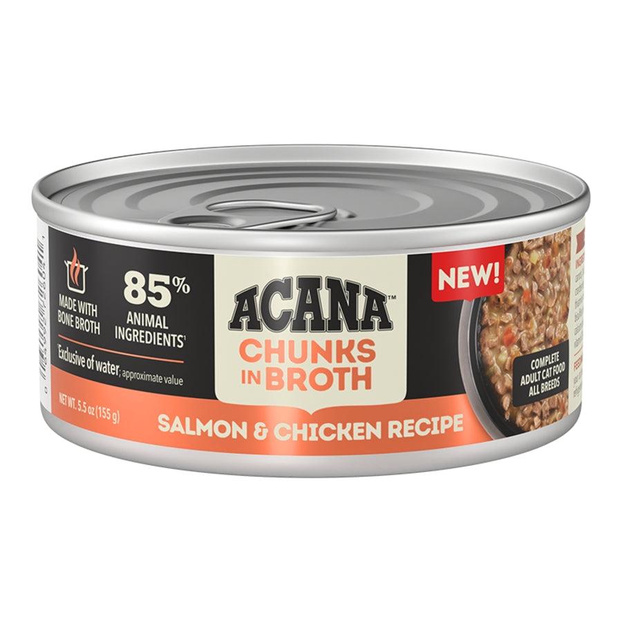 Acana Cat Chunks in Broth Salmon and Chicken Recipe (5.5oz)