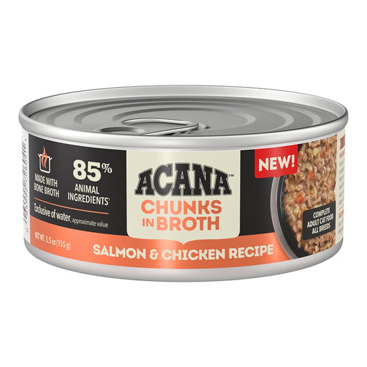 Acana Cat Chunks in Broth Salmon and Chicken Recipe (5.5oz)