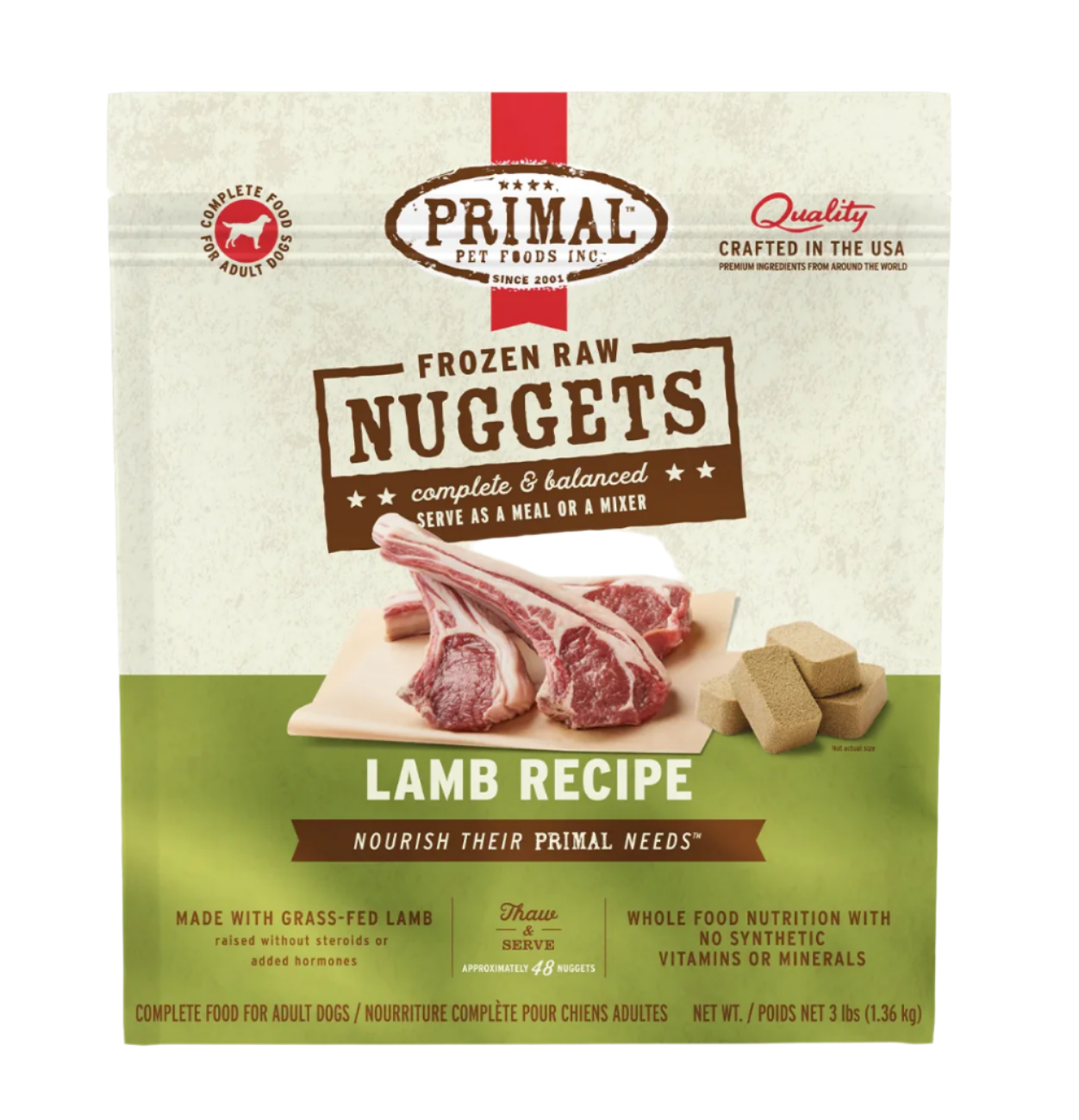 Primal Canine FZN Lamb Formula 6lb Bag