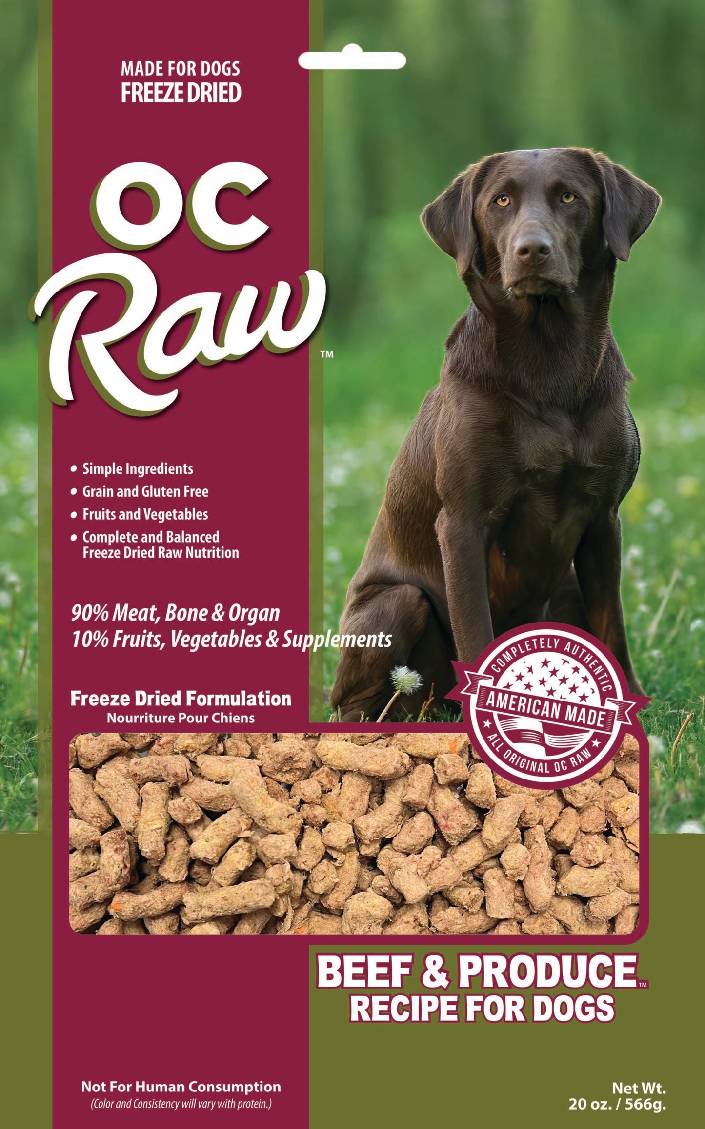 OC Raw Freeze Dried Dog Food