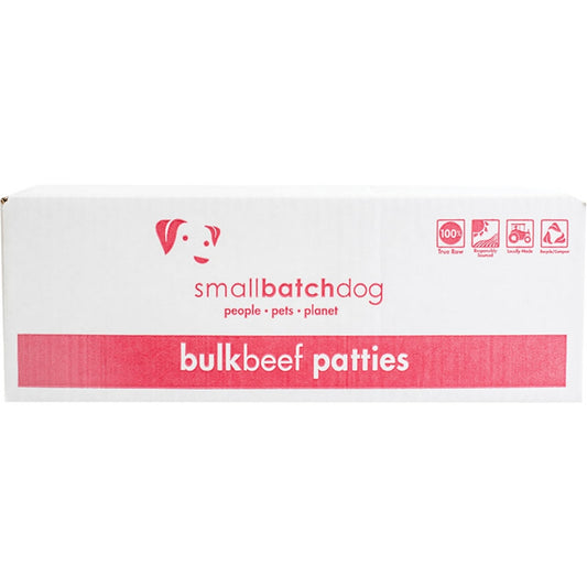 SmallBatch Frozen Beef Patties for Dogs 18lb Box