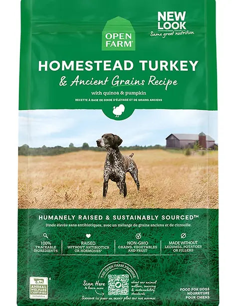 Open Farm Homestead Turkey and Ancient Grains Formula 22lb