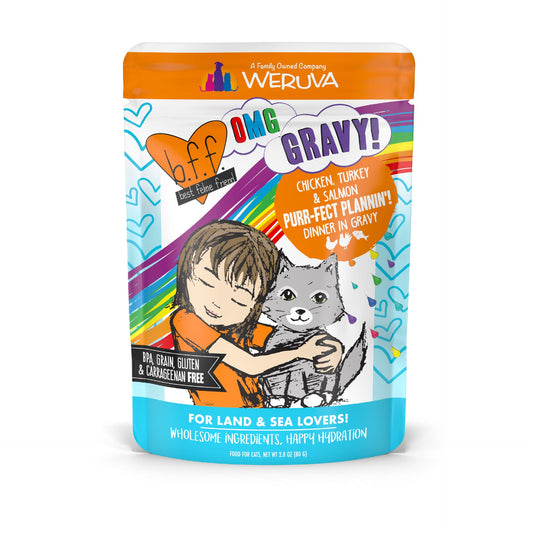 BFF GF Chkn/Trky/Slmn Purr-Fect Plannin' Dinner in Gravy for Cats 2.8oz
