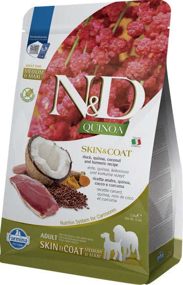 Farmina N&D Quinoa Skin and Coat - Duck/Coconut 5.5lb