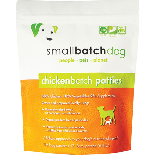 Smallbatch Dog Fzn Chicken Patties 6lb