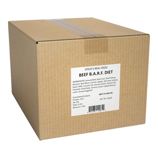 Steve's Real Food Raw Beef Patties BARF Diet 20lb