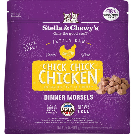 Stella & Chewy's Chick Chick Chicken FZN Morsels for Cats 3lbPouch