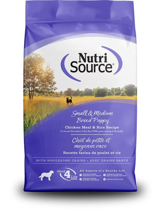 Nutrisource Grain Free Small-Medium Breed Puppy Recipe lb15
