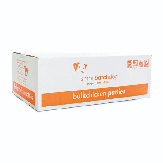 SmallBatch Frozen Chicken Patties for Dogs 18lb Box