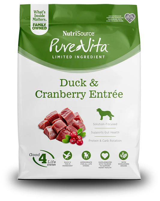 Pure Vita Dog Duck & Cranberry Entree