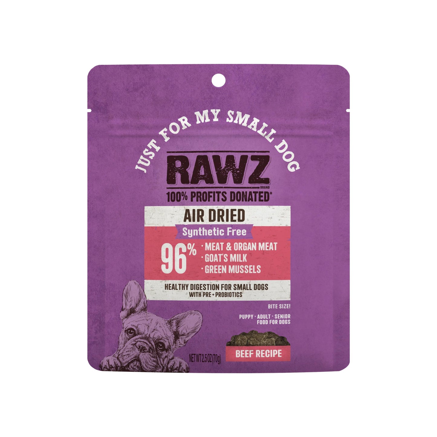 RAWZ Air Dried Just for My Small Dog Beef Recipe
