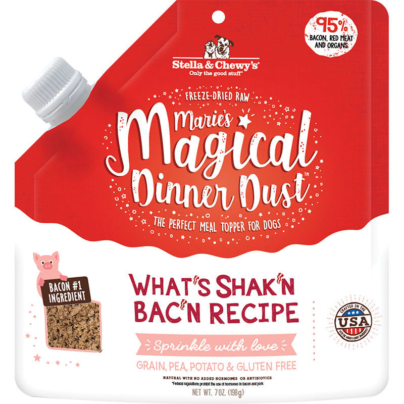 Stella & Chewy's GF/FD Bacon Dinner Dust Meal Topper for Dogs 7oz