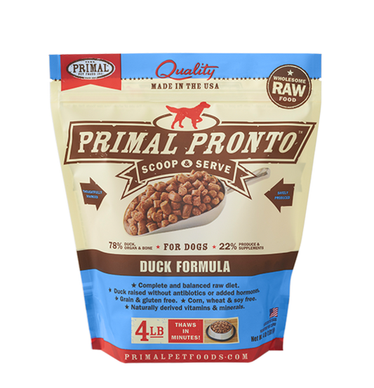 Primal Canine FZN Duck Pronto Formula (4lb Bag)
