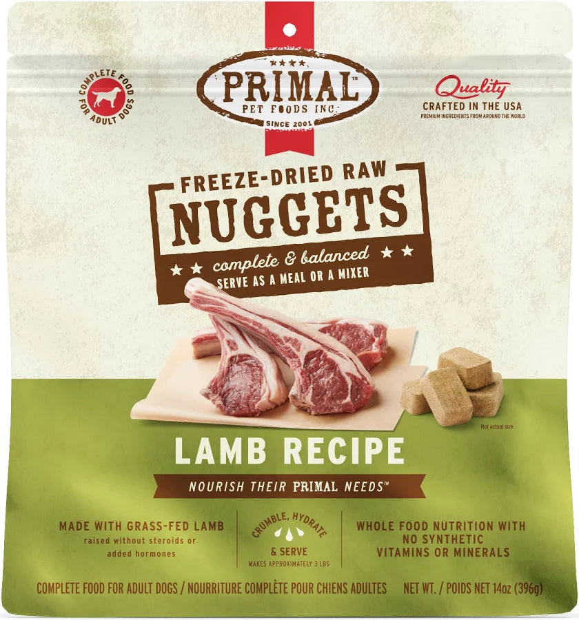 Primal FD Dog Nuggets Lamb Formula 30oz
