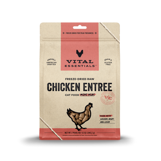 Vital Essentials FD Raw Cat Food Mini Nibs 12 oz - Chicken