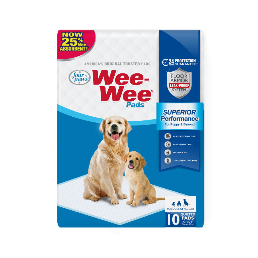 Four Paws Wee-Wee Super Absorbent Pads 22in x 23in (10pk)