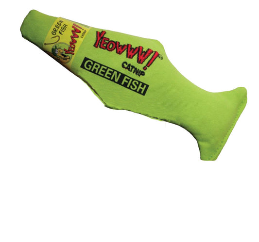 Yeowww Catnip Green Fish Toy